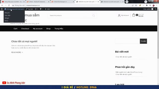 Hướng dẫn cài đặt giao diện Website WordPress và import data để Website giống với demo смотреть онлайн