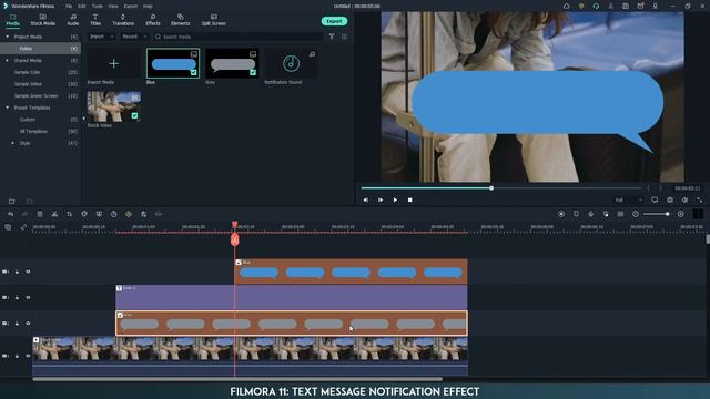 Create Text Message Notification Effect in Filmora 11 смотреть онлайн