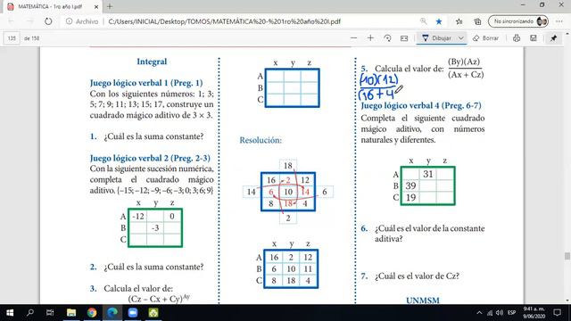 RM TEMA 5:CUADRADOS MAGICOS Y TABLAS TEORIA Y EJERCICIOS смотреть онлайн