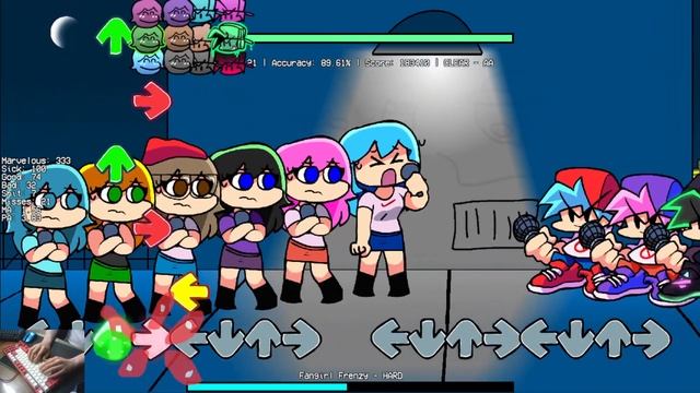 [FNF]6 BF VS 6 Sky - Fangirl Frenzy BUT OLD INPUT CLEAR!!! смотреть онлайн