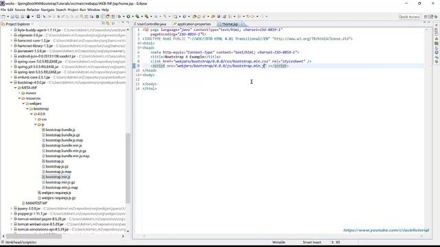 Spring Boot Spring MVC Bootstrap 4 using Web Jars - Spring Boot Tutorial for Beginners with Example смотреть онлайн