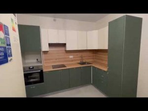 Кухня Квадро Ванильная - Оливково-зеленая