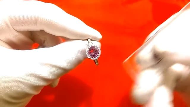 Серебряное кольцо с натуральным аметистом и фианитами Sokolov 92010969 смотреть онлайн