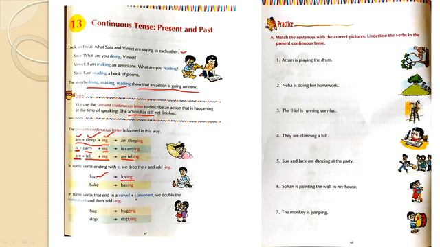 CLASS - III- CONTINUOUS TENSE - PRESENT AND PAST смотреть онлайн