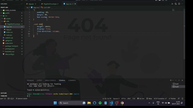 React 404 Page Not Found design. смотреть онлайн