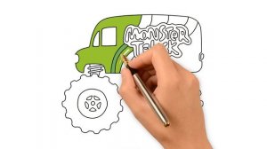 Мультик- Раскраска | Рисуем Монстр-Трак | Monster truck