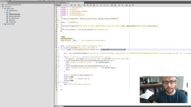 Facebook OAuth with PHP website - MYSQL Connection + Sessions (Part 2) смотреть онлайн