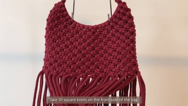 DIY | Macrame mini hobo bag tutorial | Bolsa de macrame | 마크라메 가방 смотреть онлайн