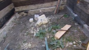 Баня из шпал с летней кухней 5 на 7 своими руками. DIY bath from railway tie.