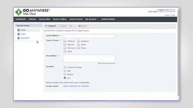 HTTPS Web Client for Secure File Transfers with GoAnywhere Managed File Transfer смотреть онлайн
