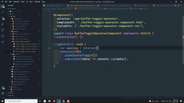 17. BufferToggle Operator. Learn RxJS transformation operator BufferToggle - RxJS смотреть онлайн
