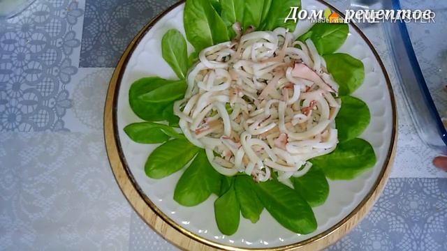 Салат с кальмарами Рецепт салата без майонеза смотреть онлайн