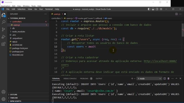 Criar listar registros da API com Node.js utilizando Sequelize смотреть онлайн