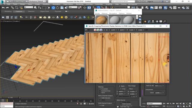 How to create Wood Flooring - no plugin - 3D max Tutorial смотреть онлайн