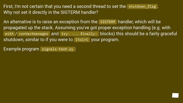 How to process SIGTERM signal gracefully? смотреть онлайн