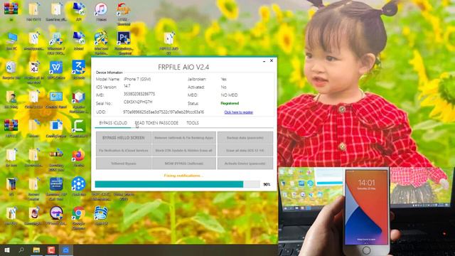 Untethered Bypass Wifi for MEID & No MEID iOS 12-14.7 fix notification, iCloud services смотреть онлайн