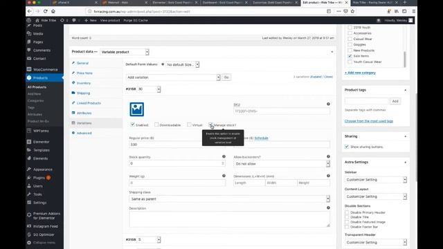 Managing Stock | Variable Product | Woocommerce | Wordpress смотреть онлайн