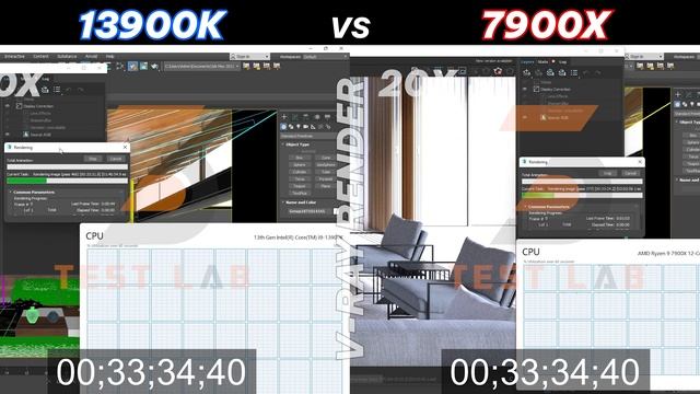 Core i9 13900K vs Ryzen 9 7900X Render testing смотреть онлайн