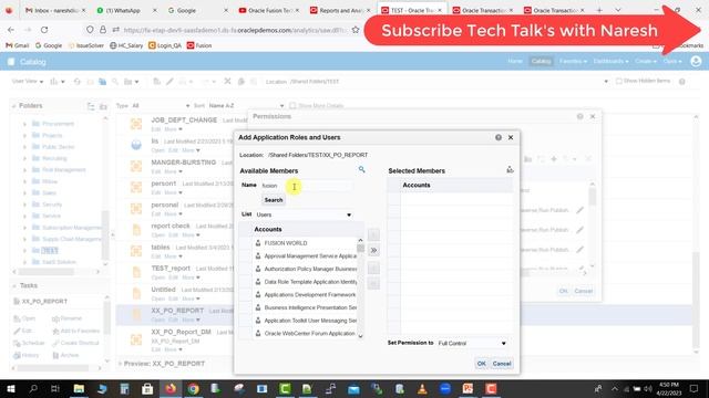 How to Grant access of BI reports to other users in Oracle Fusion смотреть онлайн