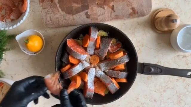 Форель с овощами смотреть онлайн