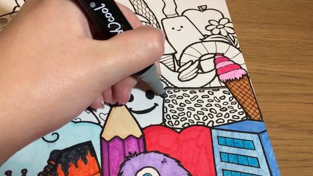 MY FIRST DOODLE? | Drawing #40 | Coloring process with sketch markers смотреть онлайн