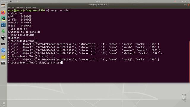 MongoDB Tutorial 12 : LIMIT and SKIP function смотреть онлайн