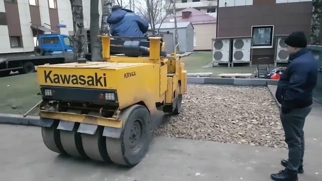 Утрамбовка щебня под асфальт смотреть онлайн