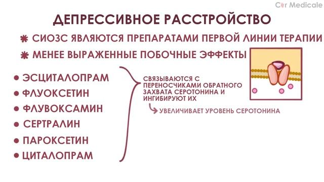 Селективные ингибиторы обратного захвата серотонина: механизм, примеры, показания и побочка смотреть онлайн