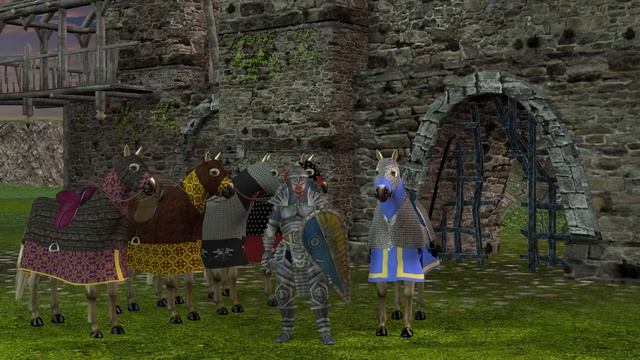 Скачать ресурсы для iClone (Набор средневековых персонажей + лошади + замок + анимации) смотреть онлайн