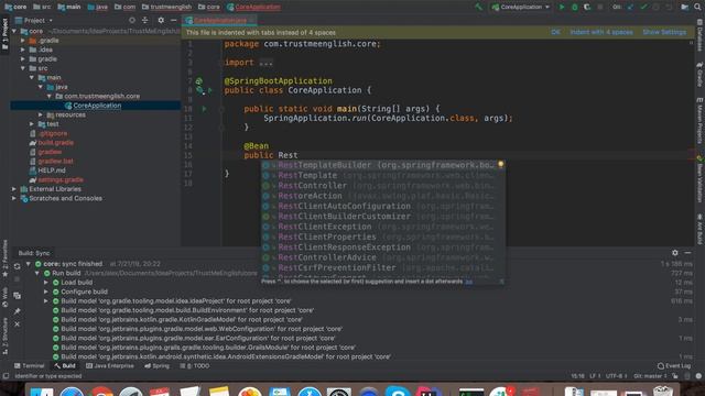 Как создать и запустить Spring boot application смотреть онлайн