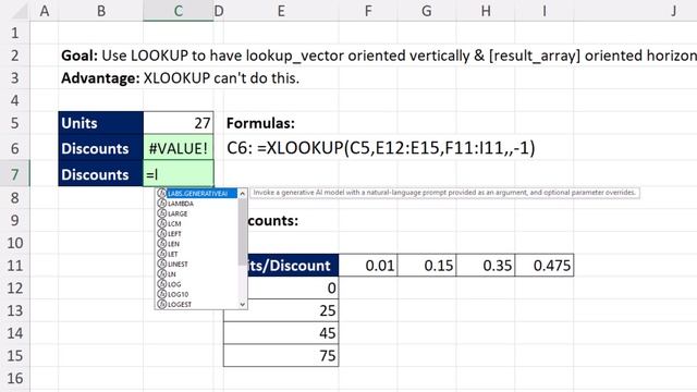LOOKUP Beats XLOOKUP For Horizontal / Vertical Lookup. Excel Magic Trick 1830 смотреть онлайн