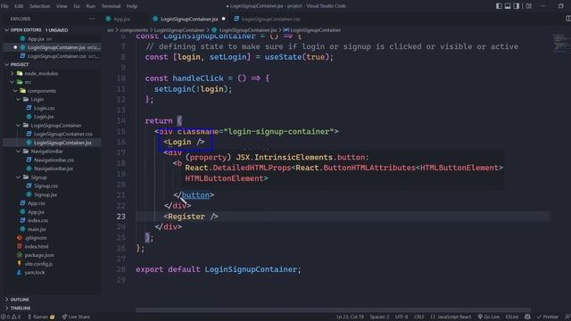 React Js Login Signup Page смотреть онлайн