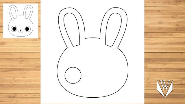 Как нарисовать милый кролик лицо шаг за шагом, Easy Draw | Скачать бесплатно раскраски смотреть онлайн
