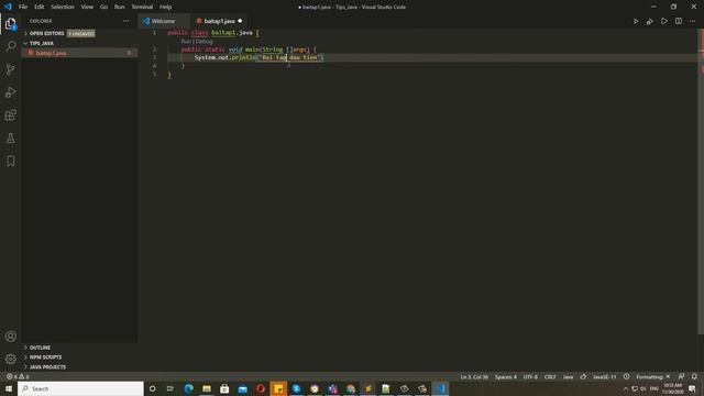 Tạo Bài Tập Java Đơn Giản Trên Visual Studio Code смотреть онлайн