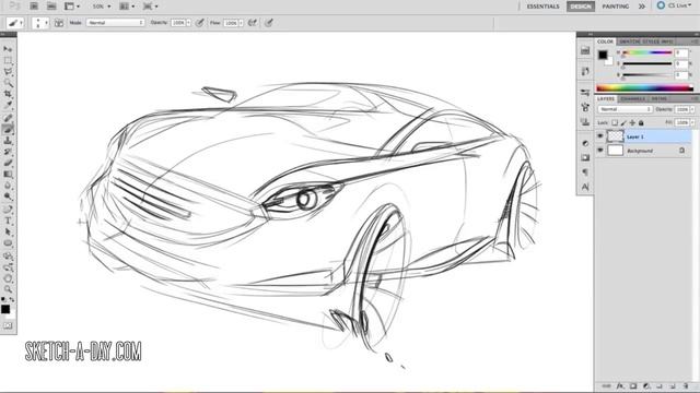 Sketch-A-Day 352: Car Sketch Pt One смотреть онлайн