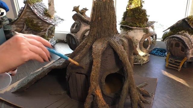 DIY Shrek's fairy house. Дом Шрека из картона и папье-маше Своими Руками смотреть онлайн