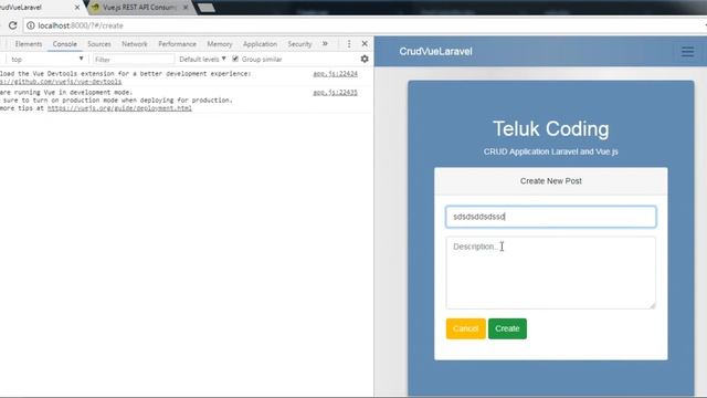 Tutorial CRUD Laravel 5.6 & Vue js (#04 | CRUD 1 / Save Data) смотреть онлайн