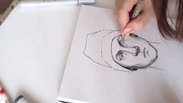 SpeedPaint #1 - портрет маркерами смотреть онлайн