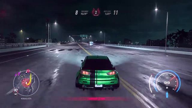 K.S Edition Mitsubishi Lancer Evolution X in Need for Speed Heat - Night Racing смотреть онлайн