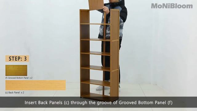 MoNiBloom - Bamboo Bookshelf - A01B2A003 Series - Assembly/Installation Guide смотреть онлайн
