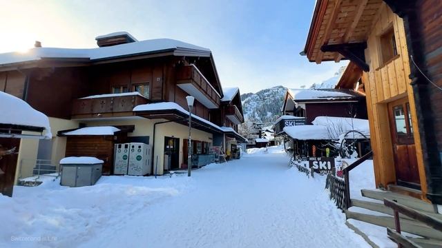 This Is Winter In Mürren ❄️ Switzerland 4K ??