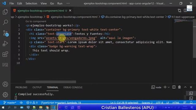 Bootstrap 5 + Angular 12 usando text color y fuentes PARTE 2/2 смотреть онлайн