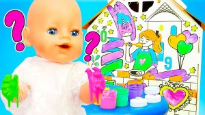 Рисуем пальчиковыми красками! Игры в куклы Беби Бон для девочек