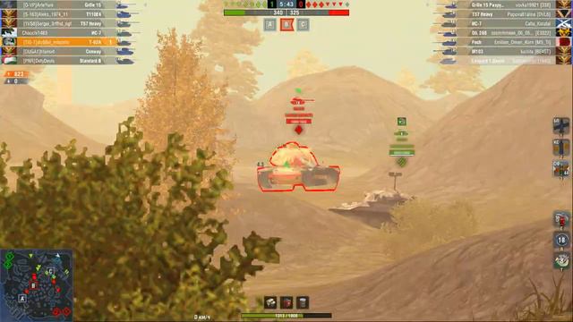 Т62а(на фугасах)Видео для тех у кого 400-500 среднего на 10 лвл.TIG-1 WoT BlitZ смотреть онлайн