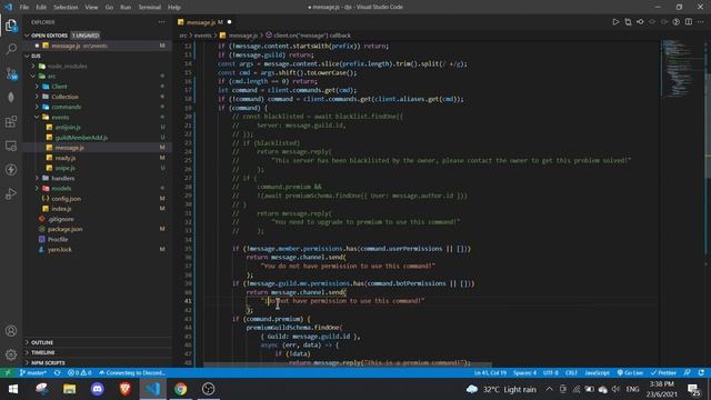 #97 Permission Handler | discord.js tutorials смотреть онлайн