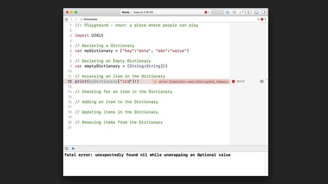 Build Your Swift Skills - Lesson 6 - Dictionary смотреть онлайн