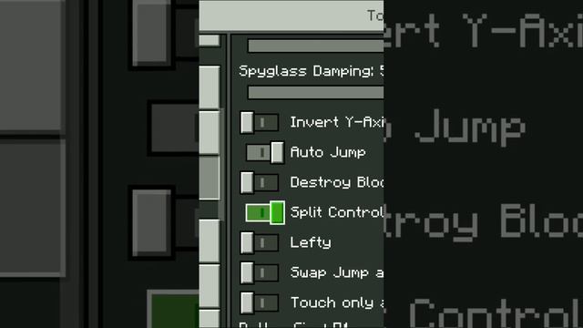 how to turn on/off split control in mcpe before 1:20 #trending смотреть онлайн