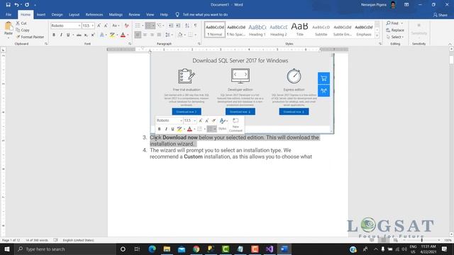 How to Install MSSQL Server Management Studio - Step By Step смотреть онлайн