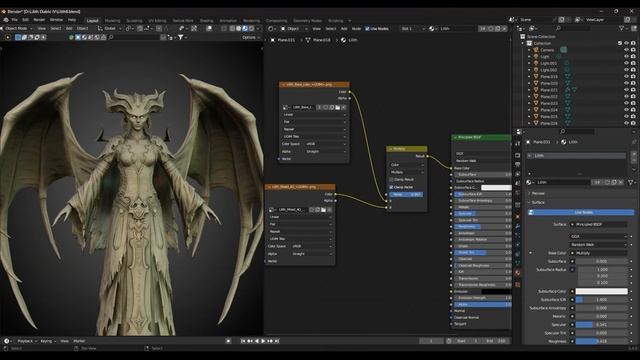 Diablo IV - Lilith - Fanart Character Modeling - Blender 3.4