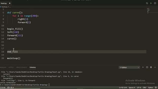 How to draw Heart ❤❤ using Python | Techies Codes смотреть онлайн